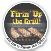 Sticker Steaks sur le Grill (Devant)