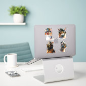 Sticker Steampunk Cats (Ordinateur portable sur le bureau)