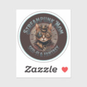 Sticker Steampunk Maman Chat (Feuille)