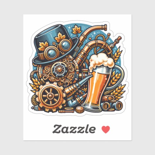 Sticker Steampunk Oktoberfest (Feuille)