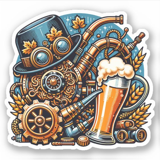 Sticker Steampunk Oktoberfest (Devant)