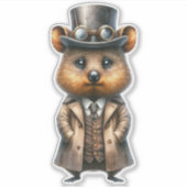 Sticker Steampunk Quokka (Devant)