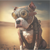 Sticker Steampunk Staffordshire Bull Terrier (Devant)
