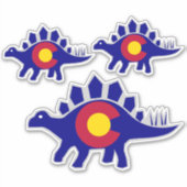 Sticker Stegosaurus Colorado Fossil (Devant)