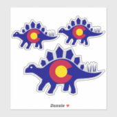Sticker Stegosaurus Colorado Fossil (Feuille)