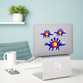Sticker Stegosaurus Colorado Fossil (Ordinateur portable sur le bureau)