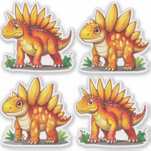 Sticker Stegosaurus Dinosaur (Devant)