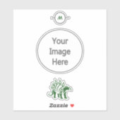 Sticker Stegosaurus vert de la forêt Dinosaure Spirit (Feuille)