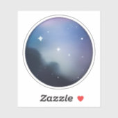 Sticker Stellar Serenity: Abstract Starry Night (Feuille)
