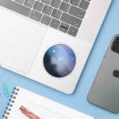 Sticker Stellar Serenity: Abstract Starry Night (Ordinateur portable avec iPhone)