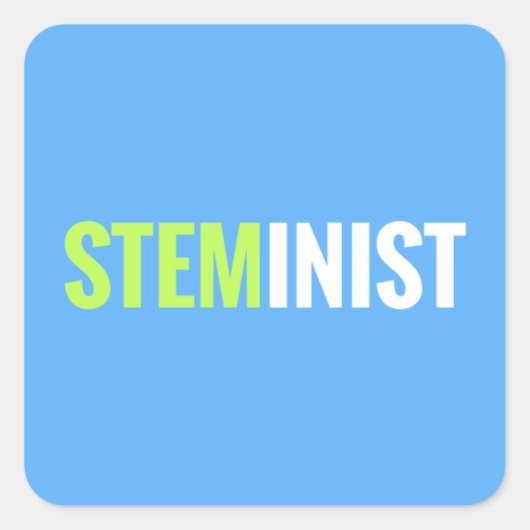 Sticker STEMinist - Carré (Devant)