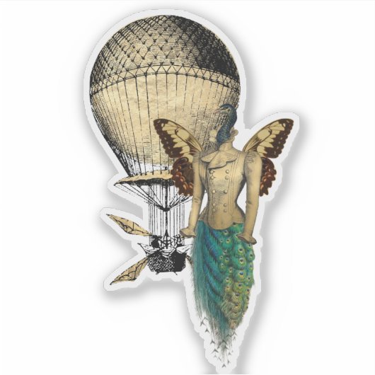 Sticker Stéphane Peacock et la machine volante (Devant)