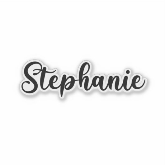 Sticker Stephanie Nom - Calligraphie manuscrite (Devant)