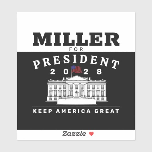 STICKER STEPHEN MILLER 2028 (Feuille)
