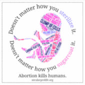 Sticker Stérilisation et manteau de sucre (Devant)