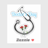 Sticker Stethoscope du jour du Docteur (Feuille)