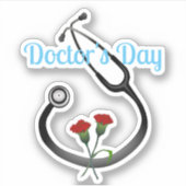 Sticker Stethoscope du jour du Docteur (Devant)