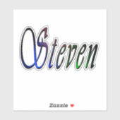 Sticker "Steven" Name The Colours Of Steven, (Feuille)