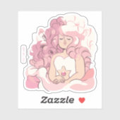 Sticker Steven Universe | Illustration de quartz Rose (Feuille)