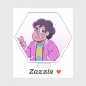 Sticker Steven Universe | Portrait diamant rose (Feuille)