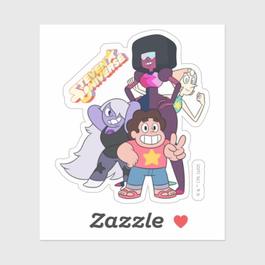 Sticker Steven Universe | Pose du groupe Crystal Gem (Feuille)