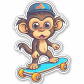 Sticker Stick à singe de skateboard (Devant)