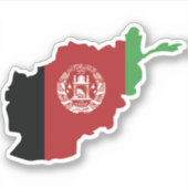 Sticker Stick Afghanistan Flag In Country Map (Devant)
