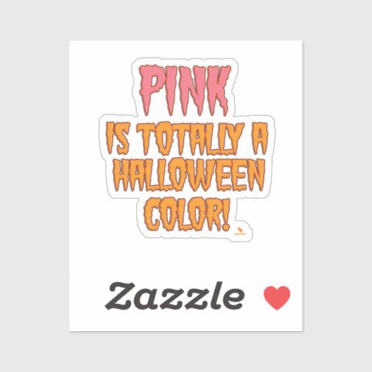 Sticker Stick Art Vinyl Pink Halloween Color Fun (Feuille)