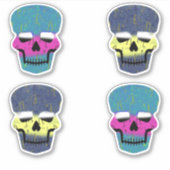 Sticker Stick de cravate de bonbon mignon squelette (Devant)