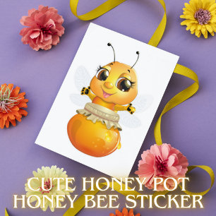 Sticker Stick de miel miel chevalet d'abeille