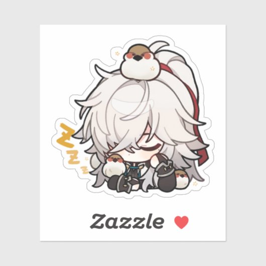 Sticker Stick de sommeil de l'étoile de Honkai Chibi Jing  (Feuille)