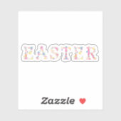 Sticker Stick en vinyle de Pâques rose doux (Feuille)