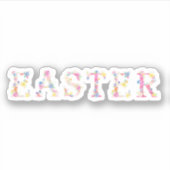 Sticker Stick en vinyle de Pâques rose doux (Devant)