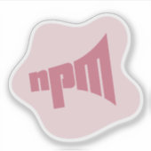 Sticker Stick en vinyle du logo de la BLOB rose NPM (Devant)