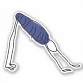 Sticker Stick Figure pratique du yoga vers le bas (Devant)