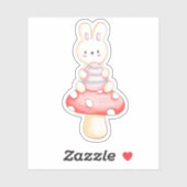 Sticker Stick Vinyl Oeuf De Pâques Cute Bunny (Feuille)