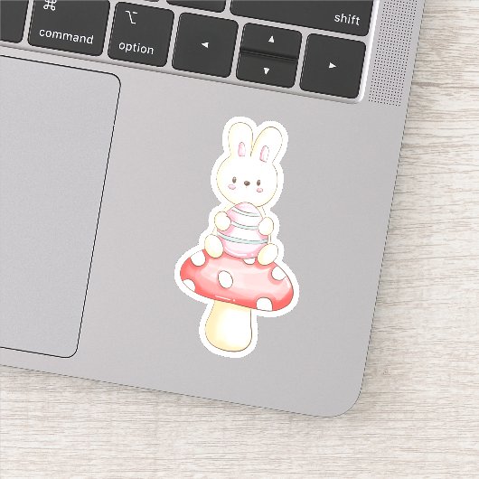 Sticker Stick Vinyl Oeuf De Pâques Cute Bunny (Détail)