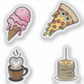 Sticker Sticker, Pizza, Glace, Café (Devant)