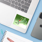 Sticker Stickera Vinyle Coupé Sur Mesure (Ordinateur portable avec iPhone)