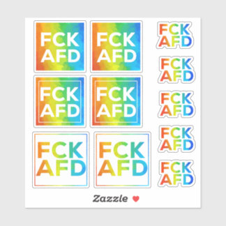 Sticker Stickersheet FCK AFD Regenbogen