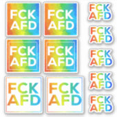 Sticker Stickersheet FCK AFD Regenbogen (Devant)