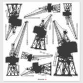 Sticker Sticket de grues de chantier naval (Feuille)