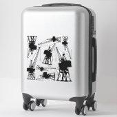 Sticker Sticket de grues de chantier naval (Sur valise)