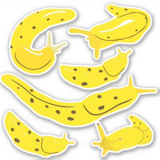 Sticker Sticket Slugs Bright Yellow Banana (Devant)