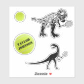 Sticker Sticking de tennis de Dinosaur (Feuille)