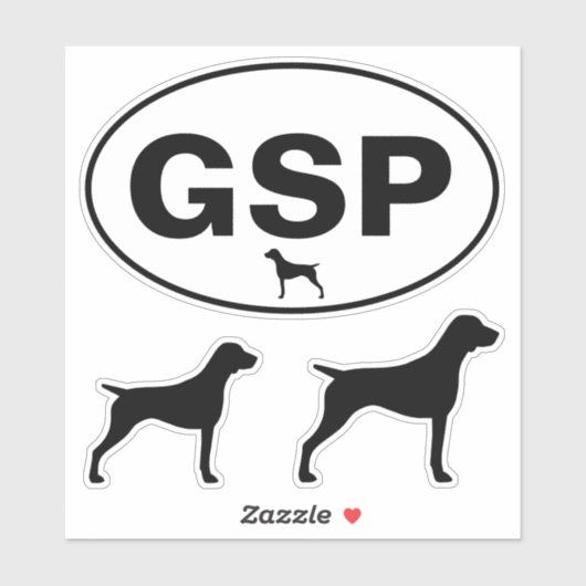 Sticker Sticking GSP Allemand Pointeur Raccourci Vinyl (Feuille)