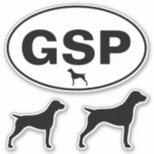 Sticker Sticking GSP Allemand Pointeur Raccourci Vinyl (Devant)