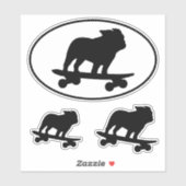 Sticker Sticking pour chiens de roulette de skateboard Sil (Feuille)