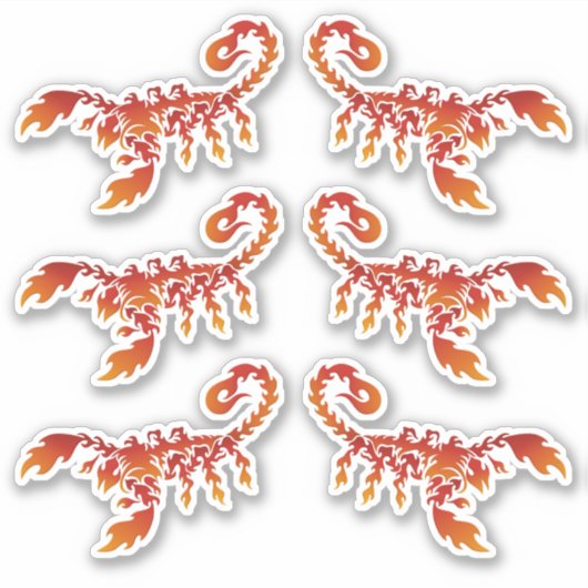 Sticker Sticking Scorpion Flames (Devant)