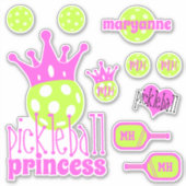 Sticker Stickleball Princess Bright Pink Vinyl Set (Devant)